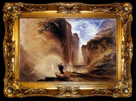 framed  John Martin Manfred and the Alpine Witch, ta009-2